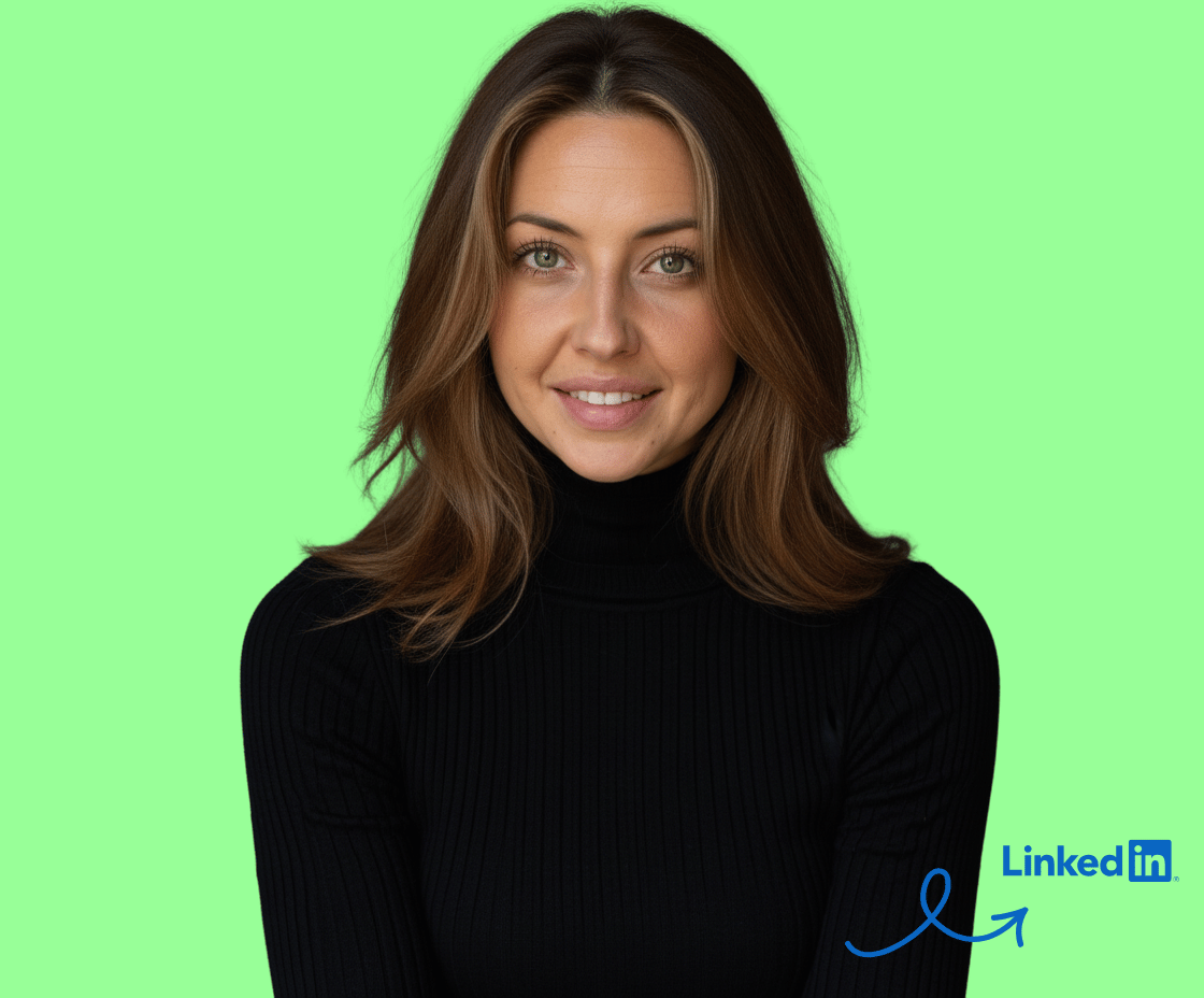 Porträt von Malin R. Witt, Gründerin und CEO von WIRE PEOPLE, vor neutralem Hintergrund.